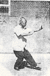 Grandmaster Wei demonstrating the  tiger head stance